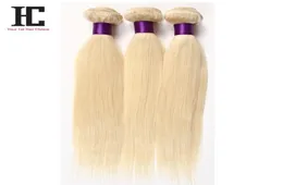 HC 제품 브라질 브라질 금발 버진 머리 묶음 다루는 브라질 처녀 머리 3 번들 100 Hunam Hair Wefts Extensions9564501