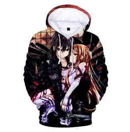 Aikooik moda kılıç sanat sao online 3d kapüşonlu erkekler ve kadınlar harajuku hip hop sweatshirt kazak anime fan hoodie sweatshirt6497228