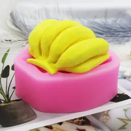 Bananowa forma do ciasta, forma silikonowa, 3D Fruit kształt francuskie formy musku, czekoladowe deserowe formy deserowe