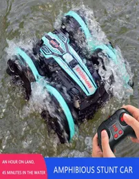 est Hightech Remote Control Car 24G Amphibious Stunt RC Car Doublesided Tumbling Driving Children039s Electric Toys for Boy 4302303409491