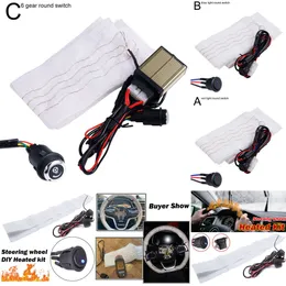 New 6 Gears Warmer 12V Heated Car Steering Wheel Protector Cover For Winter Universal Fit