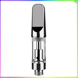 Chrome Metal Th205 Atomizer Gümüş Seramik Cam Vape Kartuşları 0.5ml 0.8ml 1.0ml 510 İplik Boş Arabalar