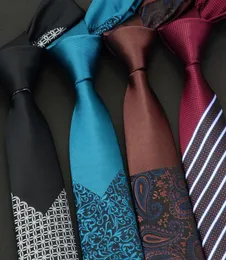 GUSLESON Мужские узкие галстуки Роскошные цветочные клетчатые галстуки Hombre 6 см Gravata Тонкий галстук в горошек Классический деловой свадебный галстук для мужчин T2009235475