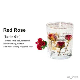 Candles Fragrance Hand Gift Crystal Cup Jelly Wax True Flower Aromatherapy Candle Home Decor Bedroom Decoration Durable