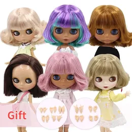 ICY DBS Blyth Doll Joint Body Short Oil Hair and Tan White Black Skin Special Price Icy Licca Toy Girl Girt 240305