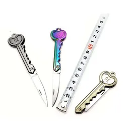 Låsa upp nyckel Mini -vikning utomhus bärbar presentkniv 517864