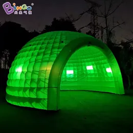 Atacado 10x10x4.5mH (33x33x15ft) Recém-projetado publicidade inflável iluminação cúpula tenda ar soprado tenda de feira comercial explodir marquise de dossel para decoração de eventos de festa