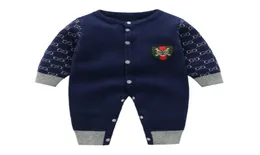 Baby rompers pojkar flickor designer tryck sommar shortsleeved och lång ärm jumpsuit nyfödd romper6129198