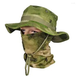 Berets Summer Outdoor Camouflage Bucket Hat Men Women Korean Fashion Streetwear Caps Fishing Beach Outing Hiking Sun Hats