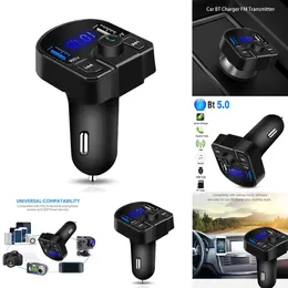 Nytt kit LED med dubbla USB i trådlöst FM Bluetooth Charger -sändare Player Car Adapter K8B2