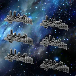 6PCS Human Navy Nonconforfortist Frigate Plainted Battleship Resin Model Model Mineaty Tabletop Games 240226