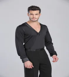 2018 Custommake Menboys039 لاتينية رقص قميص فستان قفزة رومبا سامبا تشاتشا رقص البالغين يرتدون الممارسة اللاتينية Top8621949