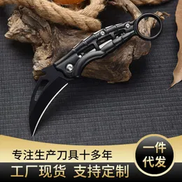 Mini taglierina per barbecue Wolf Warrior portatile pieghevole in acciaio inossidabile ad alta durezza, coltello per artiglio periferico CSGO, coltello piccolo curvo 384800