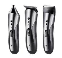 3 em 1 recarregável elétrica nariz orelha barbeador máquina de cortar cabelo profissional barbeador elétrico barba 25186129541