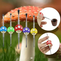 Smoking accessrioes metal dabber tool with silicone mushroom handle dab tools ZZ