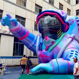 Großhandel Beleuchteter aufblasbarer Ballon-Astronaut-Schlauchboote-Ballon-Kunst-Raumfahrer für Musik-Werbedekoration