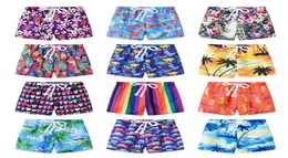 Kids Boys Swim Trunks 12 Colors Cartoon Ploral Printring Closure Closure Beach Board Shorts Girls Summer 050321 KG4479358828