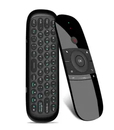 Nowy oryginalny W1 Fly Air Mouse Bezprzewodowy klawiatura Mysz 24G ładowanie mini zdalnego sterowania dla inteligentnego systemu Android TV Box Mini PC6650754