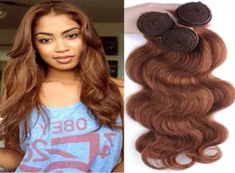 Malezyjskie indyjskie Brazylijskie Włosy Virgin Hair Peruvian Body Wave Wave Weves Natural Kolor 1 2 4 27 99J 33 30 Human Hair E9845394