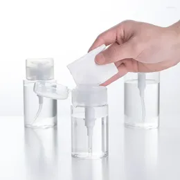 Depolama Şişeleri 60/150ml Doldurulabilir Boş Pres Pompalı Şişe Şeffaf Dispenser Sıvı Konteyner Kapatıcı Temizleyici Cila Makyaj Manikürü