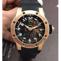 EXKLUSIVT Titta på heta handledsklockor RM Wristwatch RM63-01 Rose Gold Fashion Leisure Business Sports Machinery RM6301