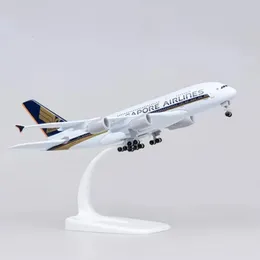 Metal Aircraft Airliner Model 20cm 1 400 Singapore Airlines A380 Metal Replica Alloy Material Aviation Simulation Toys Boy Gift 240229