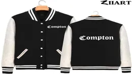 Compton Carattere gotico Hip Hop Rap Coppia vestiti Uomo Ragazzi Full Zip Autunno Inverno Pile Giacche da baseball ZIIART 2012181063757