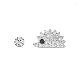 أقراط مسمار S925 Sterling Silver Small Hedgehog النسخة الكورية النسخة المتخصصة للحيوان بارد الرياح