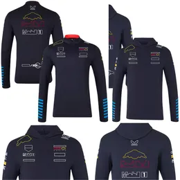 2024 F1 Team Hoodie Formula 1 Yarış Erkekler Hoodie Driver hayranları Yarım ZIP Midlayer Bahar Külot Kapüşonlu Sweatshirt Plus Boyut