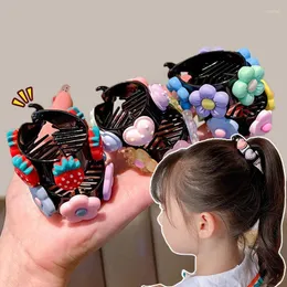 Hair Accessories Kids Cartoon Buckle Fruit Flowers Claw Girl Ponytail Fixed Duck Mouth Clip Artifact Baby Headwear