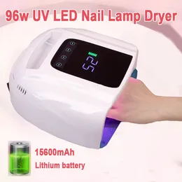 Nail Dryers UV LED Lamp 96W Professional Dryer For Gel Polish Wireless Fast Curing 42PCS Lights Machine