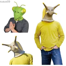 مصمم أقنعة Snail Slug Mantis Cosplay قناع الوجه الكامل للبالغين الرجال النساء الرسوم المتحركة للحيوانات خوذة تنكرية أزياء الحفلات الحزب