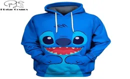 Nova moda masculina hoodies azul stich dos desenhos animados 3d impresso bonito hoodie unisex casual streetwear sudadera hombre y2007045804133