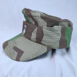 قبعات واسعة الحافة WWII الجيش الألماني النخبة M43 Splinter Camo Camouflage Hat Field Cap في الأحجام 2387