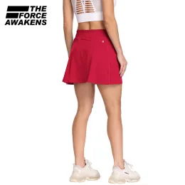 Vestidos femininos esportes saias de golfe com bolsos saias de tênis shorts dentro de malha activewear treino roupas esportivas de golfe mulher