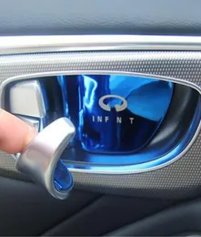 Inside Door Handes Knob Decorative Sticker Trim Cover för Infiniti Q50 Q50L JX35 QX60 Interiörstillbehör4417442