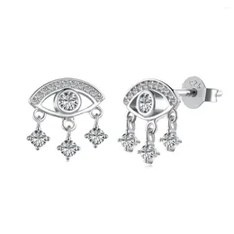 Ohrstecker Karloch, S925-Sterlingsilber, einzigartiges Teufelsauge, besetzt mit Diamant, leicht, luxuriös, vielseitiges Design, Mädchen