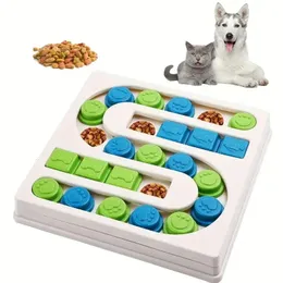 Pusy Puzzle Toys Slow Feeder Interactive wzrost Szczeniak IQ Dozownik pokarmowy powoli jedzisz Bish Bowl Pet Cat Dogs Training Game 240306