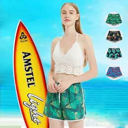 Sommarsimbyxor för kvinnor och vuxna för att förhindra förlägenhet 2024 Nya casual fyrkantiga botten shorts badkläder