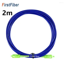 Equipamento de fibra óptica 2m SC/LC APC/UPC cabo de remendo blindado jumper óptico simples modo PVC