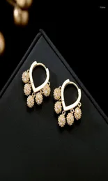 Brincos de argola luxuosos, joias da moda, mulheres, criativas, lindas, elegantes, lindas, bolinhas, laços de orelha 8894945