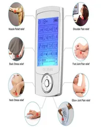 16 modos de eletrodo dezenas massagens 2 canais ab com fio mini estimulador muscular massageador para terapia de dezenas 8890595