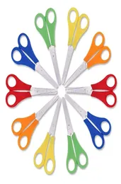 Office Scissors Plastic kids safety DIY scale ruler scissor child stationery student shears School Supplies JXW9663696579