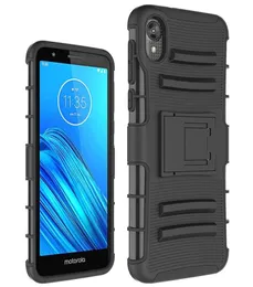 Bältesklippkombo hölsterfodral för Samsung Galaxy S30 Note10Proa20A30A50Motorola E6G7 Play 3 Layer Hard Shell Rugged Armor Cov4092809