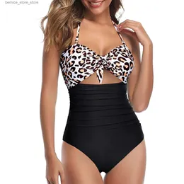 Damskie stroje kąpielowe One Piece Swimsuit Beach Suit Bikini Leopard Fashion 2023 Summer Womens Sexy Push Ups Q240306