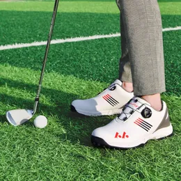 2024 Nya golfskor herrskor sommar mode skor roterande snören lätta avslappnade sportskor inga spikar