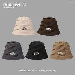 Baskenmützen 8 Stile Unisex Baumwolle Eimer Hüte Sommer Sonnencreme Panama Hut Seersucker Sunbonnet Fedoras Outdoor Fisherman Beach Cap