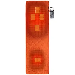 USB Rechargeable Outdoor USB Heating Sleeping Mat with Storage Bag 3 Heat Levels Sleeping Bag Mattress for Hiking Tent Traveling 240223