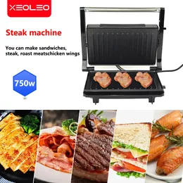 Xeoleo panini sand maker máquina de café da manhã mini churrasco salsicha casa hambúrguer torrada bife grill utensílios cozinha pão 240228