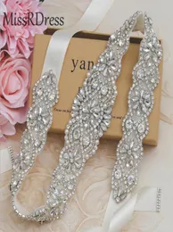 Bling Diamond Beaded Crystal Sashes Bridal Wedding Belts With Ribbon Luxury Jewelry Wedding Accessories Plus Size Real Picture In 8885011